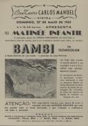 Programa do filme "Bambi".