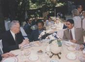 Almoço no patamar dos deuses da Quinta da Regaleira aquando da receção da comitiva de Cuba para assinatura do protocolo de geminação de Sintra com La Habana Vieja.