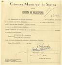 Registo de velocípede com o nº 7872, em nome de Francisco da Silva Lourenço, morador em Moucheira.