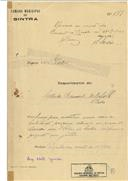 Reconstrução de moradia em Belas nome de Gertrude Barnard Mitchell, com o Processo nº OB 177/1921, com a licença de construção nº 110 de 11/06/1921.