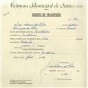 Registo de velocípede de marca Deka, com o nº 4818, em nome de José António da Silva, morador em Montelavar.