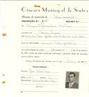 Registo de matricula de velocipedista em nome de Augusto Gonçalves Martins, morador em Casas Novas, com o nº de inscrição 6469.