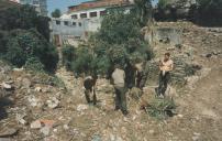 Limpeza de uma ribeira na Agualva, feita pelos militares no âmbito do Ambiente e Higiene Pública.