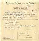 Registo de velocípede de marca Raio, com o nº 7897, em nome de Francisco Monteiro Barreto, morador em S. Pedro de Sintra.