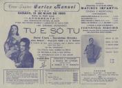 Programa do filme "Tu e Só Tu" com a participação de Dane Clark, Geraldine Brooks, Lima Romay, Wallace Ford e S. Z. Sakall.