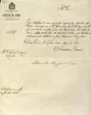 Ofício do Secretário Geral da 1ª Repartição do Governo Civil de Lisboa, Eduardo Segurado, ao Administrador do Concelho de Sintra, pedindo que remeta cópia da certidão de óbito e do bilhete de enterramento, relativos a João Francisco Fouguela.