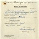 Registo de velocípede de marca Atlantic, com o nº 5308, em nome de Mário Gonçalves Costa, morador em Banzão.