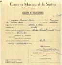 Registo de velocípede de marca Cicles Pombal com motor, com o nº 6715, em nome de Joaquim Casaca Capão, morador em Sintra.