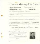Registo de matricula de velocipedista em nome de Fernando Alves Correia, morador em Queluz, com o nº de inscrição 6471.