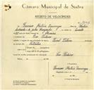 Registo de velocípede de marca Famel Vitória, com o nº 10106, em nome de Francisco Mateus Domingos, morador em Pero Pinheiro.