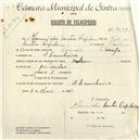 Registo de velocípede com o nº 4648, em nome de Manuel dos Santos Capeleiro, morador em Abrunheira.