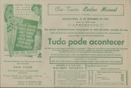 Programa do filme "Tudo Pode Acontecer" realizado por King Vidor com a participação de Paulette Goddard, Burgess Meredith, James Stewart, Henry Fonda, Dorothy Lamour, Victor Moore e Fred MacMurray.
