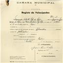 Registo de velocípede de marca Chowder, com o nº 48, em nome de Fernando Alberto Rijo da Silva, morador em Belas.