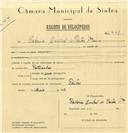 Registo de velocípede com o nº 6421, em nome de Padaria Central de Paiões, Lda.
