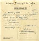 Registo de velocípede de marca Nacional, com o nº 7770, em nome de António Jacinto, morador em Arneiro dos Marinheiros.