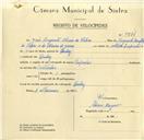 Registo de velocípede de marca Popular, com o nº 9706, em nome de José Augusto Abreu da Silva, morador em Queluz.