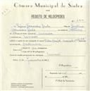 Registo de velocípede de marca Vilar com motor Cuciolo, com o nº 4950, em nome de Porfirio Francisco Grilo, morador Maceira.em 