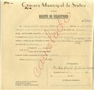 Registo de velocípede de marca Ilo, com o nº 9242, em nome de Carlos Alberto Monteiro Ferreira, morador em Albogas.