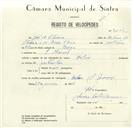 Registo de velocípede de marca Helios, com o nº 8501, em nome de José de Oliveira, morador em S. Marcos.