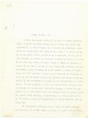 Carta de Júlio Mattiazzi dando notícias do progresso dos trabalhos na Penha Longa tais como a ponte do pomar novo, os muros do rio da ponte grande e o plantio de 331 laranjeiras. 