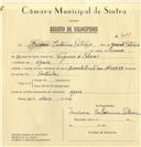 Registo de velocípede de marca Cicolo-Ducati, com o nº 7091, em nome de Isidoro Catarino Patrício, morador em Azoia.