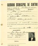 Registo de matricula de velocipedista em nome de José Cantadeiro, morador em Faião, com o nº de inscrição 1974.