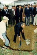 Lançamento da 1ª pedra para a construção do novo quartel da PSP em Pero Pinheiro, durante a presidência aberta, com o Comendador João Justino, Presidente da Câmara Municipal de Sintra.