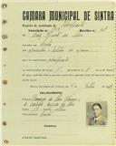 Registo de matricula de velocipedista em nome de Luís Vicente da Silva, morador no Linhó, com o nº de inscrição 1703.