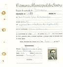 Registo de matricula de carroceiro em nome de Manuel José Lourenço, morador em Sintra, com o nº de inscrição 1770.