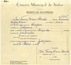 Registo de velocípede de marca Cruzador, com o nº 9865, em nome de José Tomás Branco (Sobrinho), morador em Godigana.