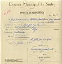 Registo de velocípede de marca Olga, com o nº 8080, em nome de José Maximino Batista Jacinto, morador em S. João das Lampas.