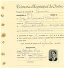 Registo de matricula de carroceiro em nome de Jorge da Conceição Rodrigues, morador em Almoçageme, com o nº de inscrição 1805.