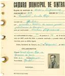 Registo de matricula de cocheiro profissional em nome de Humberto Simões Rego, morador em Ranholas, com o nº de inscrição 928.