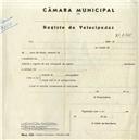 Registo de velocípede de marca Cycles Pombal, com o nº 5135, em nome de Fernando [...] Matta, morador em Casais de Mem Martins.