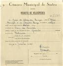 Registo de velocípede de marca Sprinter, com o nº 7972, em nome de José de Almeida Borges, morador em Praia das Maçãs.