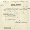 Registo de velocípede de marca City fixe, com o nº 5413, em nome de Cândido Lúcio da Silva, morador em Sintra.
