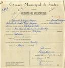 Registo de velocípede de marca Philips, com o nº 6927, em nome de Fernando Rodrigues Marques, morador em Rua Nove de Abril nº 21, Queluz.