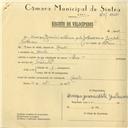 Registo de velocípede com o nº 6004, em nome de Henrique Januário de Oliveira Mota Guilherme, morador em Baratã.