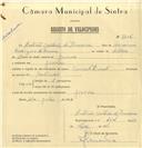Registo de velocípede de marca Cuciolo Ducati, com o nº 7206, em nome de António Caetano da Fonseca, morador em Gouveia.