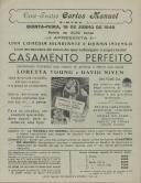 Programa do filme "Casamento Perfeito" com a participação de Loretta Young e David Niven.