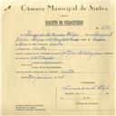 Registo de velocípede de marca Spitfire, com o nº 6181, em nome de Fernando da Cunha Filipe, morador em Sintra.