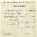 Registo de velocípede de marca Pombal, com o nº 5312, em nome de Hermenegildo dos Santos, morador em Avª Heliodoro Salgado nº 35, Sintra.