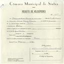 Registo de velocípede com o nº 5155, em nome de Manuel Dia Chaves de Almeida, morador em Tala.
