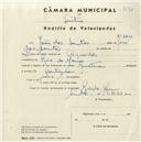Registo de velocípede com o nº 4425, em nome de João dos Santos, morador em Rio de Mouro.