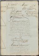 Feito cível de resíduos de testamento de Anna Rosa Joaquina, moradora na Vila de Sintra, cujo testamenteiro foi José Fernando de Menezes Alarcão, morador em Lisboa.