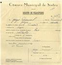 Registo de velocípede de marca Raio, com o nº 6279, em nome de Jorge Manuel, morador em Anços.