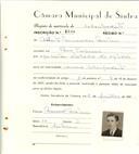 Registo de matricula de velocipedista em nome de Alberto Fernandes Martins, morador em Pero Pinheiro, com o nº de inscrição 6536.