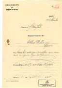 Construção de moradia em Galamares, em nome de Etelvino Pacheco, com o Processo OB nº 573/1924, com a licença de construção nº 3 de 09 /01/1924.