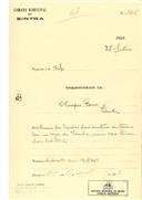 Construção de uma casa em Belas em nome de Olímpio Gomes, com o Processo OB nº 346/1923, com a licença de construção nº 404 de 23/10/1923.