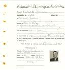 Registo de matricula de carroceiro em nome de Manuel Justino, morador em Vale de Lobos, com o nº de inscrição 1737.